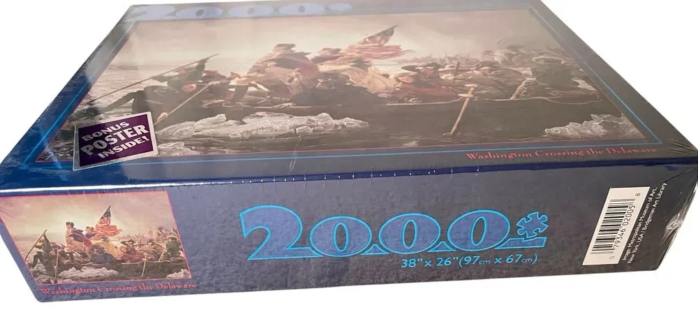New Sealed Buffalo Games 2000 Piece Jigsaw Puzzle Washington Crossing The Delawa